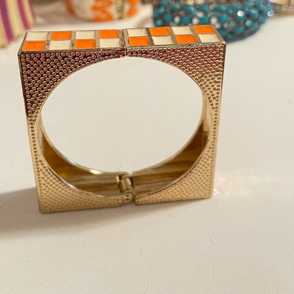 Open Bracelet orange gold and white brand new - Picture 3 of 4